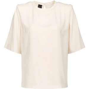 Pinko, Dames, Tops, Wit, Maat: XS Zijde,