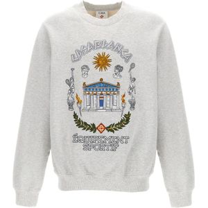Casablanca, Heren, Sweatshirts & Hoodies, Grijs, Maat: L Katoen,
