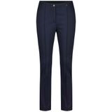 Marc Cain - Slim-Fit Cropped Broek - Blauw - Viscosemix