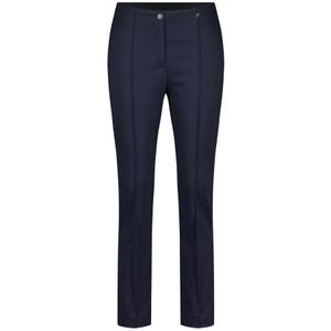 Marc Cain - Slim-Fit Cropped Broek - Blauw - Viscosemix