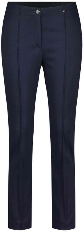Marc Cain - Slim-Fit Cropped Broek - Blauw - Viscosemix