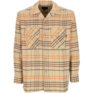 Huf, Heren, Overhemden, Beige, Maat: S Flanel,