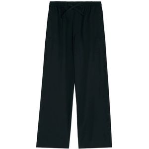 Lemaire, Heren, Broeken, Zwart, Maat: M Katoen,