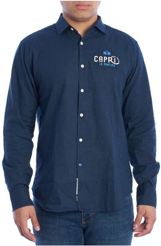 La Martina - YMC312-TL072 - Heren Shirt - Regular Fit - Lange Mouw