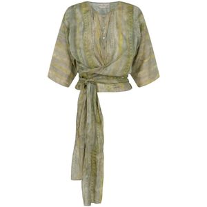 Cortana, Dames, Blouses & Shirts, Veelkleurig, Maat: S Zijde,