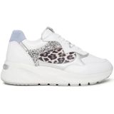 Nero Giardini - Sneakers Laag - Crème Bruin Zwart Zilver Wit