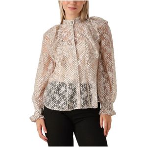 Bruuns Bazaar, Dames, Blouses & Shirts, Beige, Maat: S Wol,
