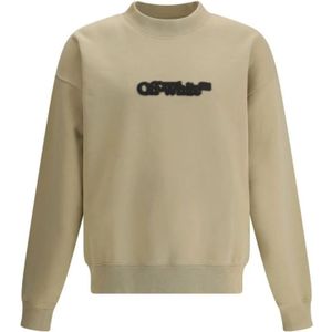 Off White, Heren, Sweatshirts & Hoodies, Beige, Maat: M
