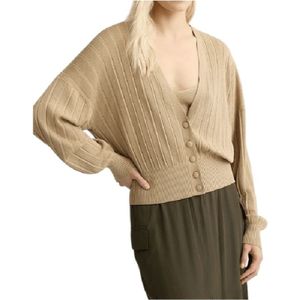 Liu Jo, Dames, Truien, Beige, Maat: S Viscose,