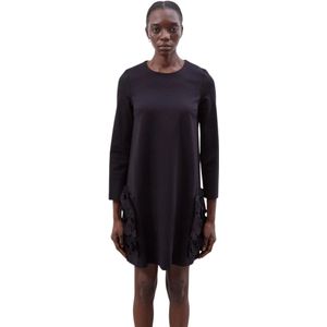 MeiMeiJ, Dames, Jurken, Zwart, Maat: S Viscose,