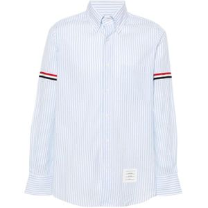 Thom Browne, Heren, Overhemden, Blauw, Maat: S Katoen,