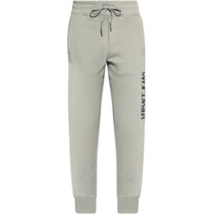 Versace Jeans Couture, Heren, Broeken, Grijs, Maat: L Katoen,