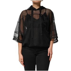 Dolce & Gabbana, Dames, Blouses & Shirts, Zwart, Maat: XS Zijde,