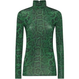 Simona Corsellini, Dames, Tops, Groen, Maat: S Viscose,