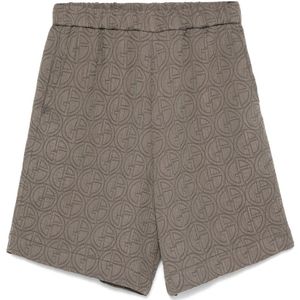 Giorgio Armani, Heren, Korte broeken, Grijs, Maat: L Nylon,