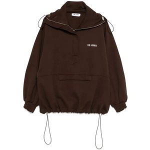 The Attico, Dames, Sweatshirts & Hoodies, Bruin, Maat: 2XS Katoen,