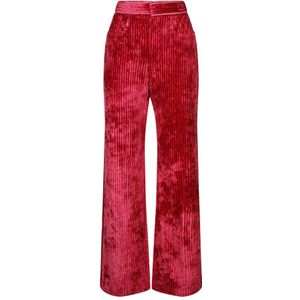 Isabel Marant, Dames, Broeken, Roze, Maat: S Velours,