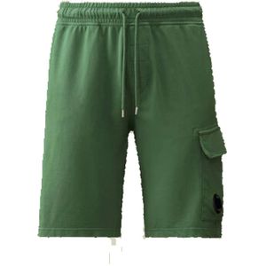 C.p. Company, Heren, Korte broeken, Groen, Maat: S Fleece,