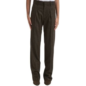 Isabel Marant, Dames, Broeken, Bruin, Maat: S Wol,