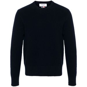 Thom Browne, Heren, Truien, Blauw, Maat: XL Wol,