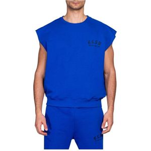 Corsinelabedoli, Heren, Tops, Blauw, Maat: L Katoen,