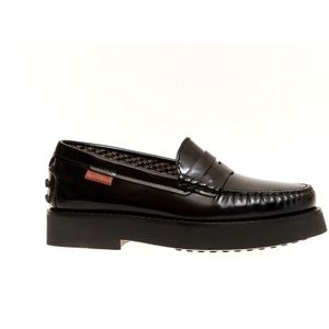 Tod's Lichtgewicht Geborsteld Zwart Loafer - Maat 36 , Black , Dames , Maat: 37 1/2 EU