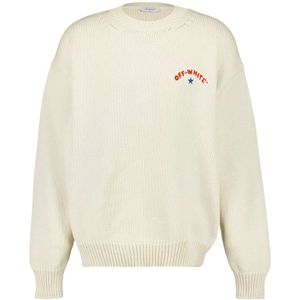 Off White, Heren, Truien, Beige, Maat: XS Katoen,