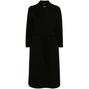 Max Mara, Dames, Mantels, Zwart, Maat: XS Wol,