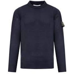 Stone Island, Heren, Truien, Blauw, Maat: XL Katoen,