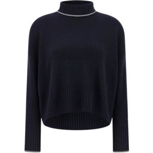 Pinko, Dames, Truien, Blauw, Maat: M Wol,