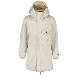 Ten C, Heren, Mantels, Beige, Maat: L Leer,