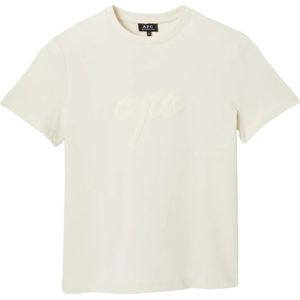 A.p.c., Heren, Tops, Beige, Maat: S Katoen,
