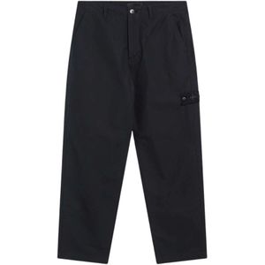 Stone Island, Heren, Broeken, Blauw, Maat: W34 Katoen,