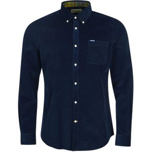 Barbour, Heren, Overhemden, Blauw, Maat: S Corduroy,