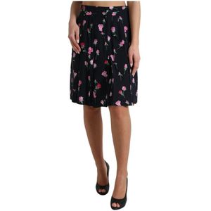 Dolce & Gabbana, Dames, Rokken, Zwart, Maat: XS Zijde,