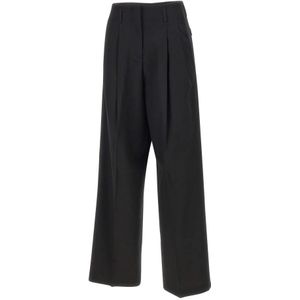 Golden Goose, Dames, Broeken, Zwart, Maat: S Wol,