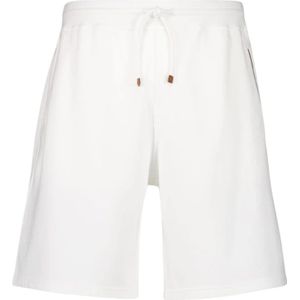 Brunello Cucinelli, Heren, Korte broeken, Wit, Maat: XL Katoen,