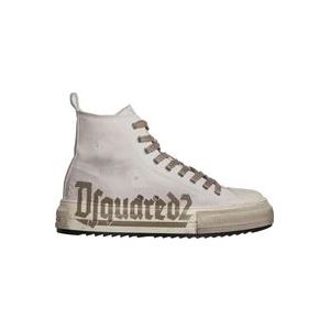 Dsquared2 Canvas Sneakers , White , Heren , Maat: 41 EU