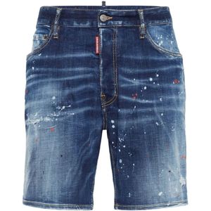 Dsquared2 Casual Denim Shorts voor Mannen , Blue , Heren , Maat: M