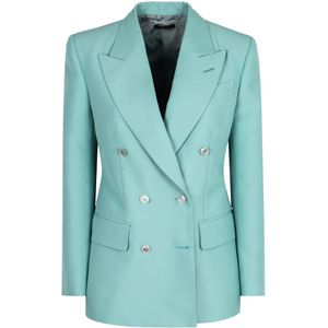 Tom Ford, Dames, Jassen, Blauw, Maat: 2XS Wol,