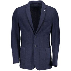 Gant - Blauwe Wollen Blazer - Heren