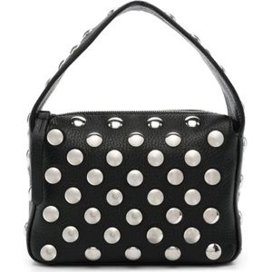 Grote Handtas 40x14x27 Cm Zadig&Voltaire Sunny Medium Handtas Van Leer Met Studs • Zwart • De Ruime Damestas Met Vakken