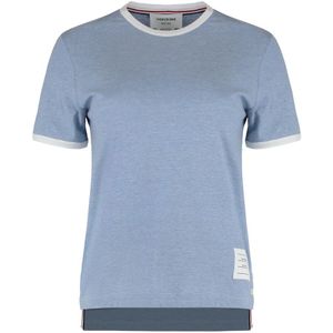 Thom Browne, Dames, Tops, Blauw, Maat: S Katoen,