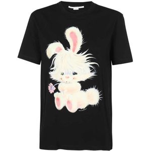 Stella McCartney, Dames, Tops, Zwart, Maat: 3XS Katoen,