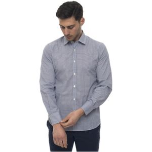 Canali, Heren, Overhemden, Blauw, Maat: 3XL Katoen,