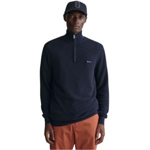 Gant, Heren, Truien, Blauw, Maat: L Katoen,