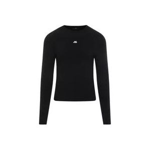 Balenciaga Reflecterende Crewneck Top , Black , Heren , Maat: M