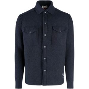 Phil Petter, Heren, Overhemden, Blauw, Maat: 3XL Wol,