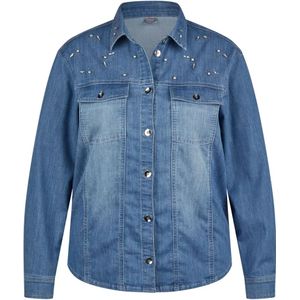 Rabe, Dames, Jassen, Blauw, Maat: 4XL Denim,