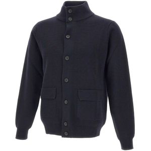 Filippo De Laurentiis, Heren, Truien, Blauw, Maat: 2XL Wol,